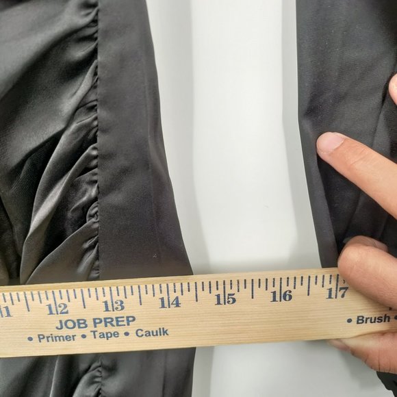 Forever 21 Satin Ruched Mini Dress Black, Medium - Picture 11 of 11